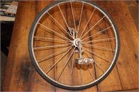 Vintage bicycle pedal wheel hard rubber wheel