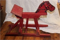 Vintage wooden rocking horse