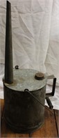 Vintage galvanized oil can possibly Rail Road