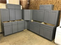 Lancaster Gray Kitchen Cabinet Set