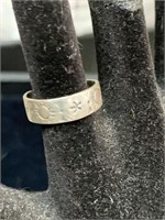 STERLING SMALL OPEN BACK RING W/ CELESTIAL IMAGES
