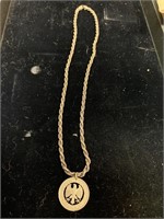 18 “ STERLING CHAIN W/ 1957 GERMAN DEUTSCH MARK