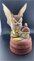 Old Ezra Brooks Owl Whiskey Decanter 1980 Vintage