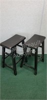 2 modern distressed rectangle bar stools, 9 x