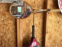 Tennis racket coat hook and racket ball racket!