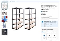 N5542  Two Heavy-duty, 5-tier Shelving Units