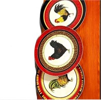10 inch rooster plates