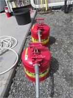 2 metal gas cans (empty)