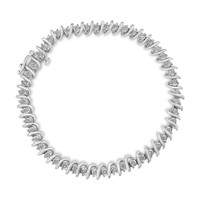 Elegant .50ct Diamond S-link Tennis Bracelet