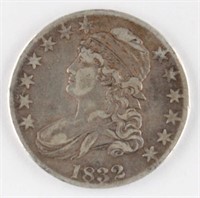 1832 U.S. CAPPED BUST SILVER HALF DOLLAR COIN