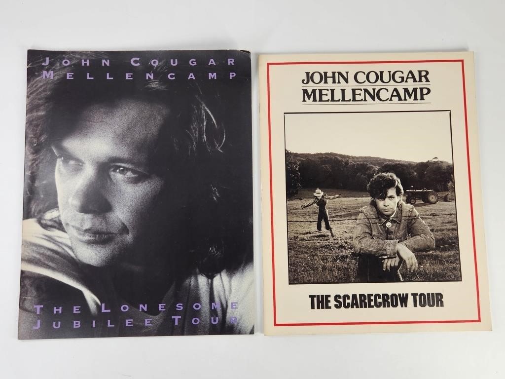 2) VINTAGE JOHN COUGAR MELLENCAMP PROGRAM