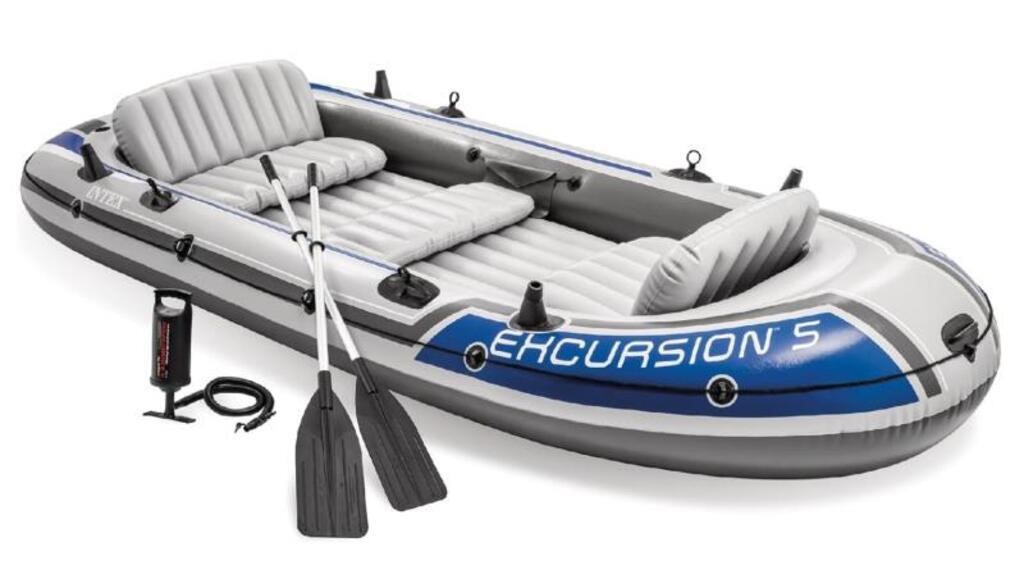 $400- INTEX 68325EP Excursion Inflatable Boat Set: