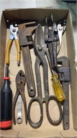 Tin Snip, Pliers, Pipe Wrench Screw Driver