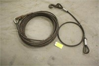 5/8" CABLE W/ (1) HOOK - UNUSED & CABLE SLING
