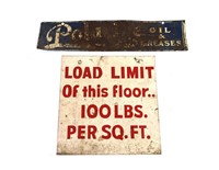 TWO ANTIQUE SIGNS