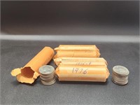 Five rolls of 1976 Quarters