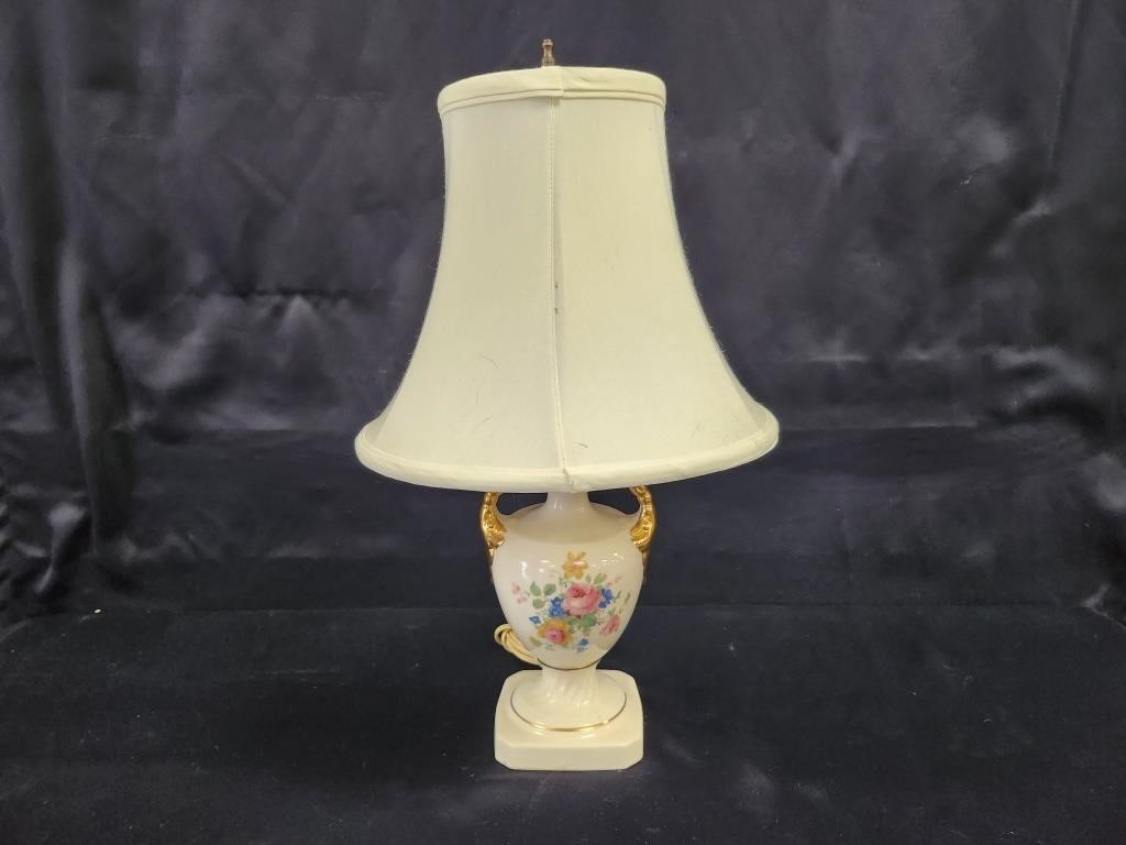 FRAMED FLORAL TABLE LAMP