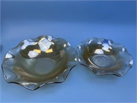 Vintage Carnival Glass Bowls - 2 sizes