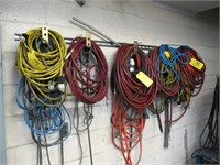 Assorted Extension Cords & Air Hose