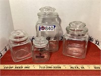 Anchor Hocking glass canister set