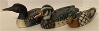 Handcarved Wooden Painted Duck Figurines,