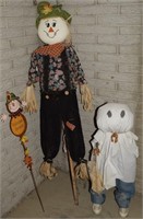 (3) Fall/Halloween Home & Lawn Decor w/Scarecrow