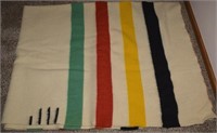 Jacobs Oregon City 4 Stripe Wool Blanket 82 x 68