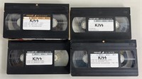 4pc 1974-92 KISS Live Concert Recording VHS Tapes