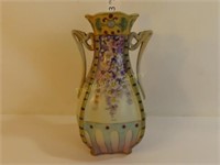 Vintage Handpainted Vase, 1940's - 9.5" Tall