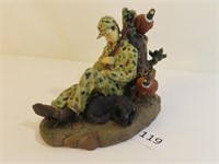 Hunter's Figurine, Resin, Pheasants, Dog - 7"