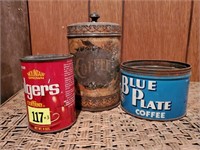 Coffee cans (3)