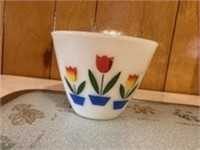 Fire King Tulip Mixing Bowl approx 4 1/2"