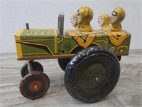Vintage "Jumpin Jeep" Tin Toy, Winds up and Works!