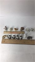 13 Old Mini Ceramic Dogs-8 Marked Japan UJC