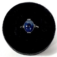 Sterling silver Madagascar blue star sapphire