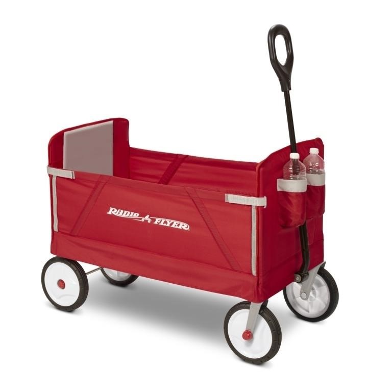 (U) Radio Flyer Convertible Stroll 'N Wagon, Red