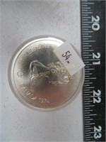 1974 Canada $10 Silver Olympiade Lacrosse Coin
