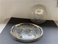 (2) Pieces Vintage Pressed Pattern Glass