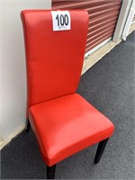 Red Vinyl Side Chair (U232)