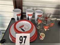 Set of Coca-Cola Plates, Bowls, Glasses - (18)