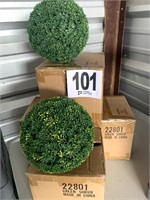 (5) Small Artificial Round Topiaries (U232)