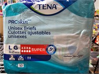 Tena 10pk Large Unisex Briefs