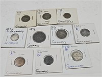 10-  1870's German Coins