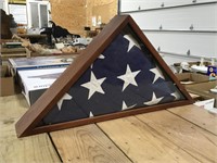 Ceremonial US Flag and Display Case