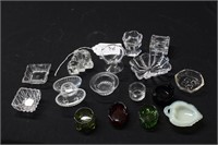 Assorted Salt Dipps and Misc Glass