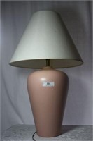 Pink Urn Base Table Lamp w/ Shade