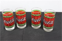 Set of Four Coca-Cola Glasses