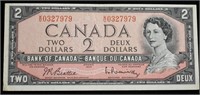 1954 $2 CAD  Banknote