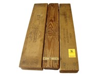 Lot of three old wooden cigar molds