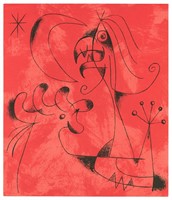Joan Miro original lithograph "Composition 6"